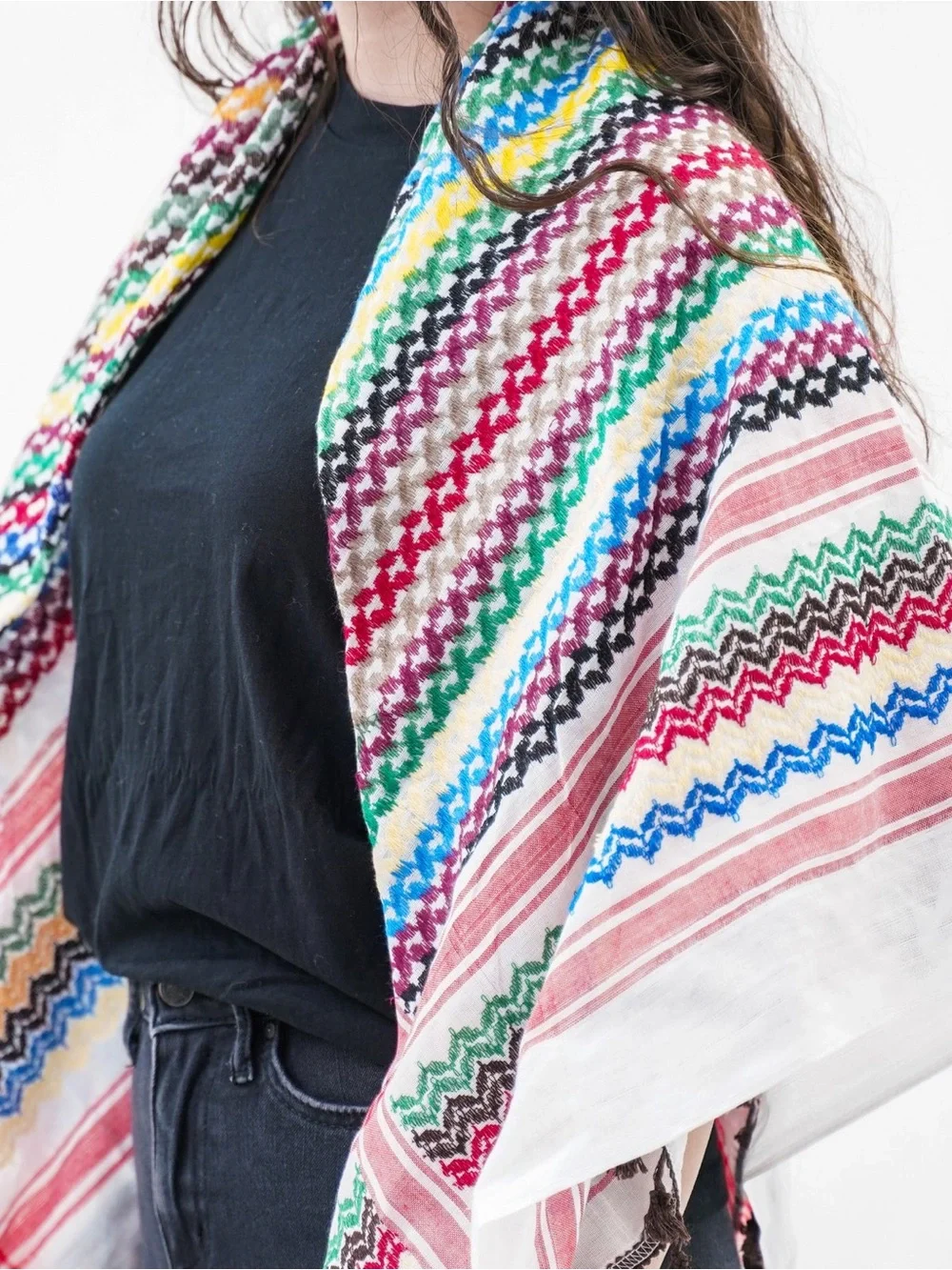 Rainbow Hirbawi Kufiya Keffiyeh - proceeds donated